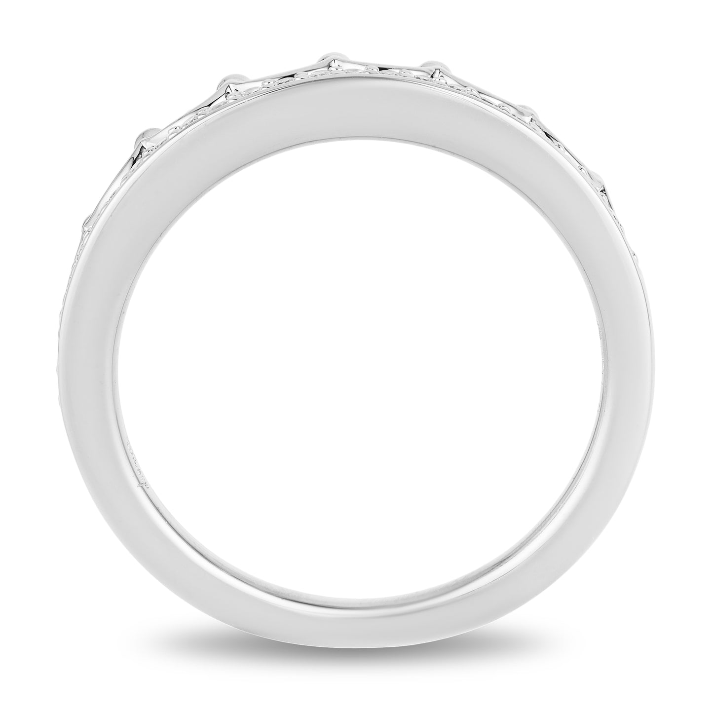 Enchanted Disney Fine Jewelry 10K White Gold 1/10 CTTW Diamond Majestic Princess Tiara Ring