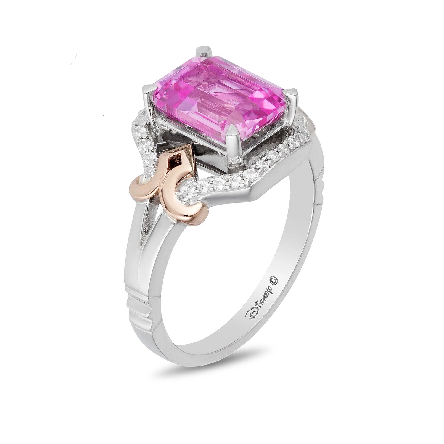 Disney Aurora Inspired Ring in 10K Sterling Silver & Rose