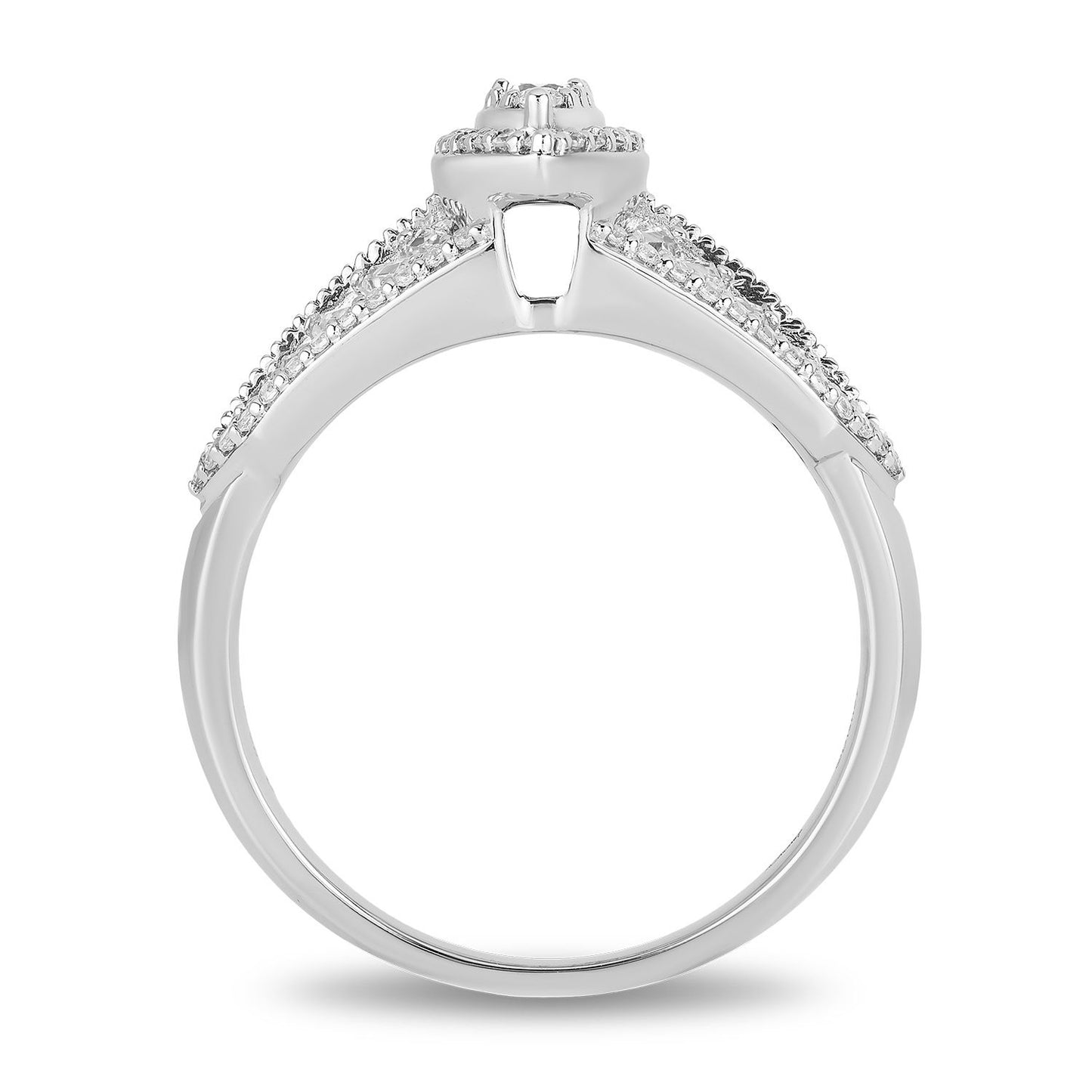 Enchanted Disney Fine Jewelry 14K White Gold With 1/2 CTTW Diamond Pocahontas Engagement Ring