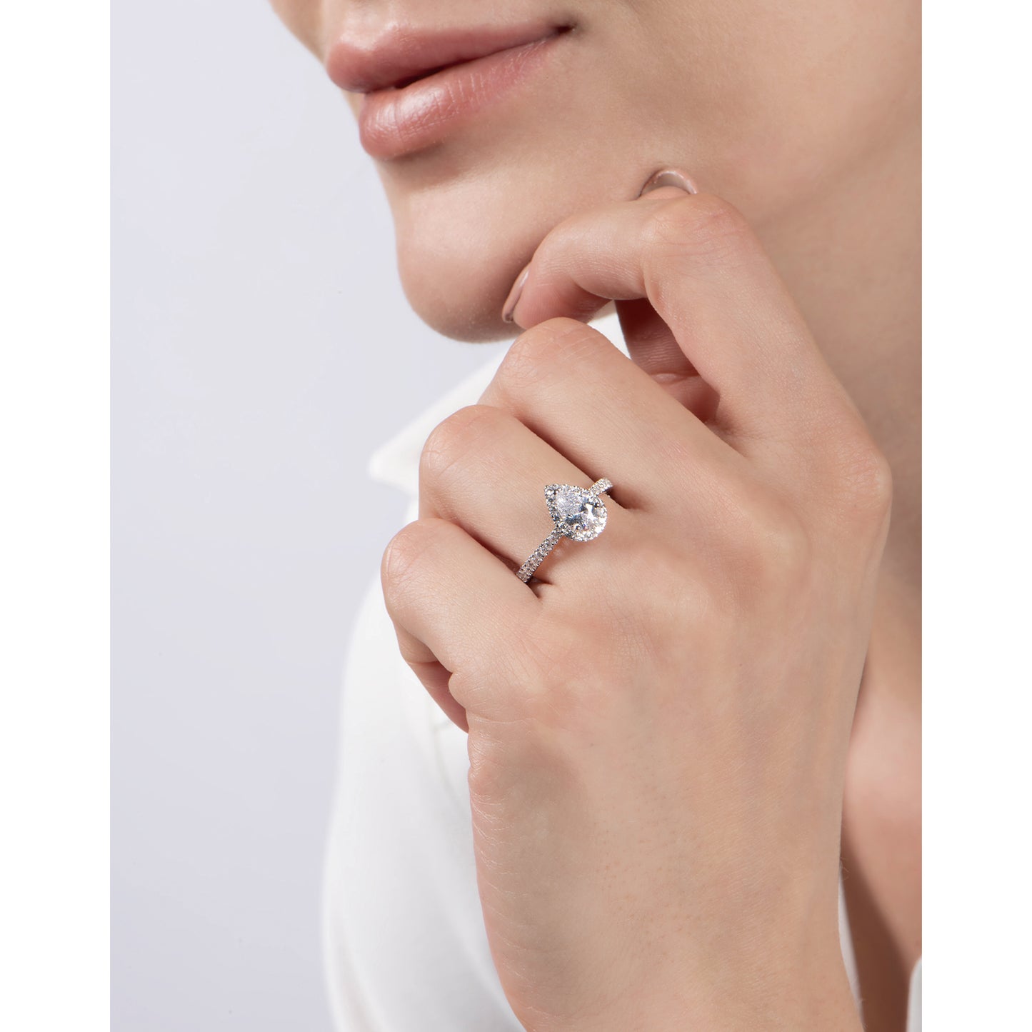 Enchanted Disney Fine Jewelry 14K White Gold and Rose Gold With 3/4 CTTW Diamond Rapunzel Engagement Ring