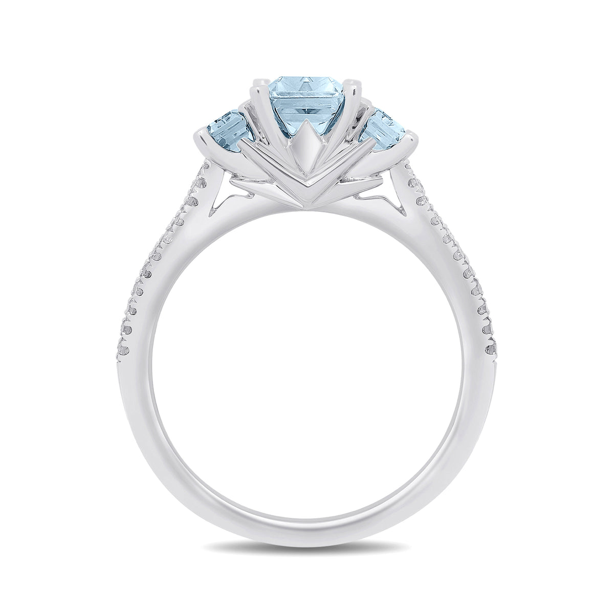 Disney Elsa Inspired Diamond & Sky Blue Topaz Ring in