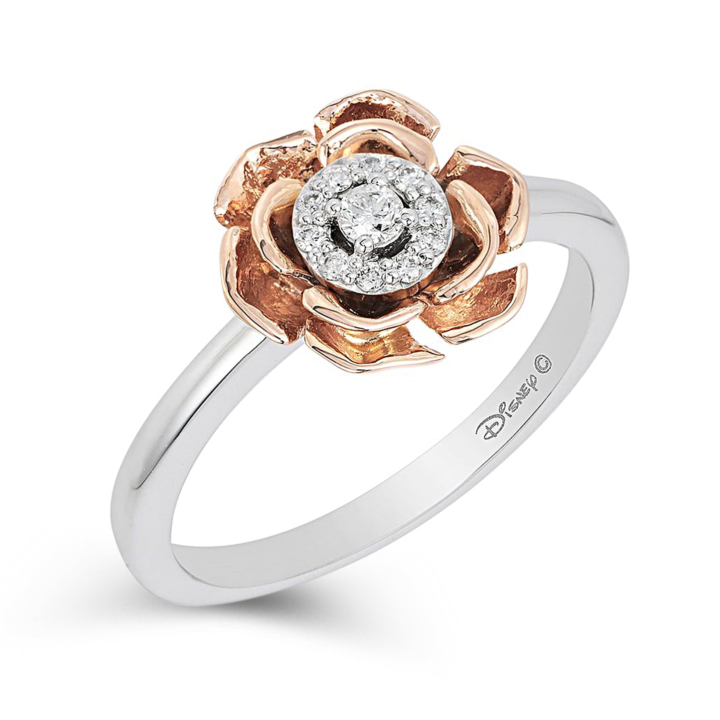 Disney Belle Inspired Fashion Diamond Ring 1/10 CTTW View 1