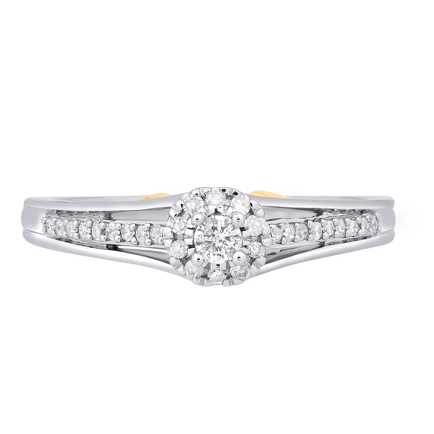 Disney Tinker Bell Inspired Promise Ring 10K Yellow Gold 1/5 CTTW View 1