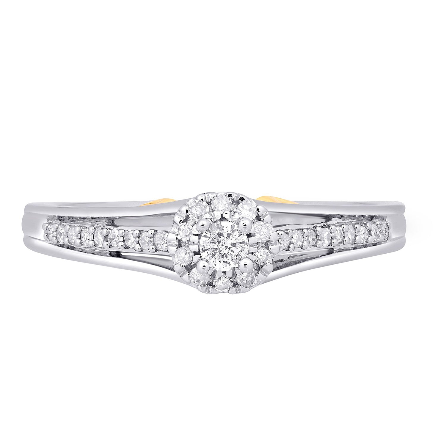 Disney Tinker Bell Inspired Promise Ring 10K Yellow Gold 1/5 CTTW View 1