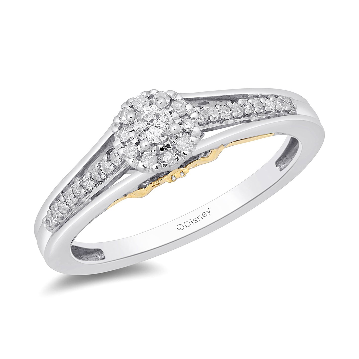 Disney Tinker Bell Inspired Promise Ring 10K Yellow Gold 1/5 CTTW View 1