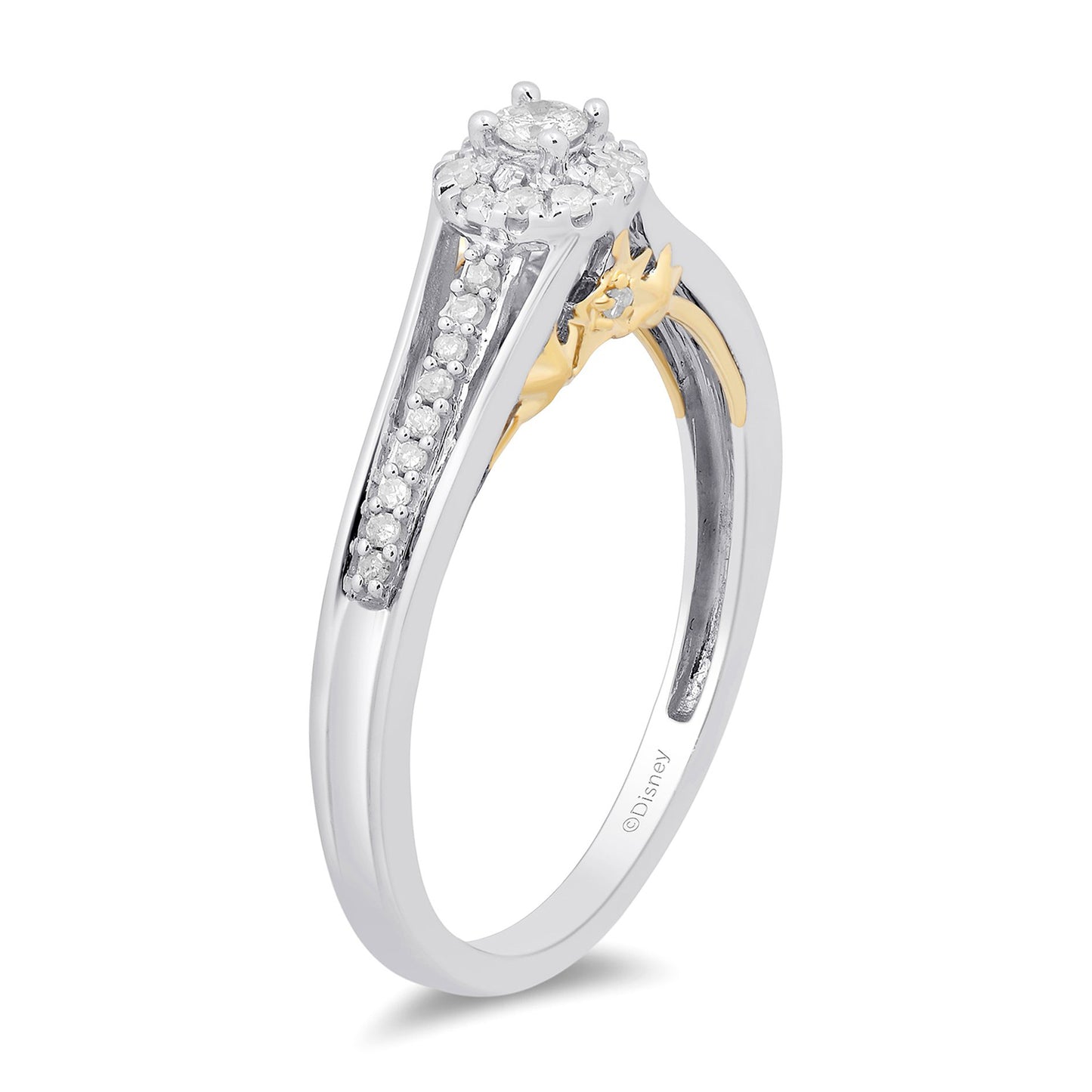 Disney Tinker Bell Inspired Promise Ring 10K Yellow Gold 1/5 CTTW View 1