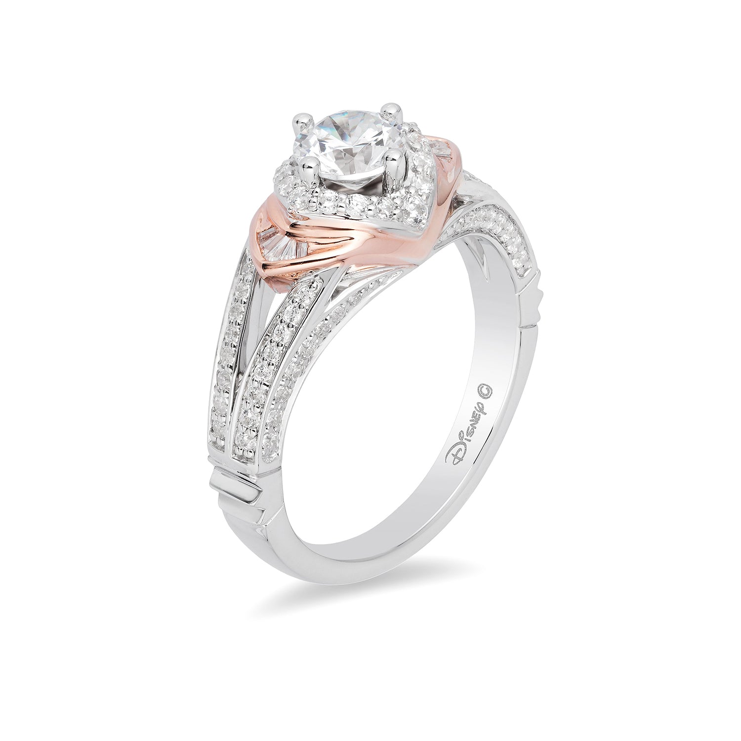 Aurora | 18ct Rose Gold pavé style engagement ring | Taylor & Hart