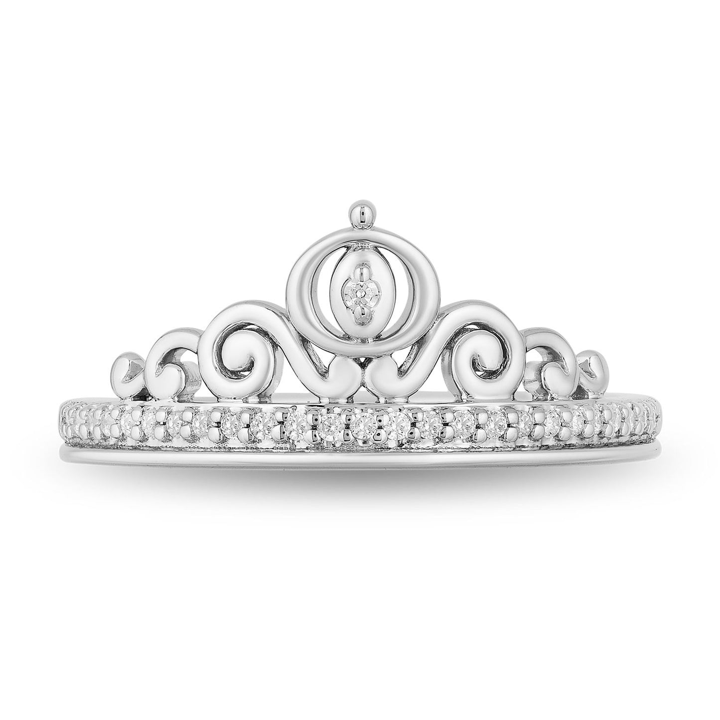 Disney Cinderella Inspired Carriage Diamond Ring 1/10 CTTW View 1