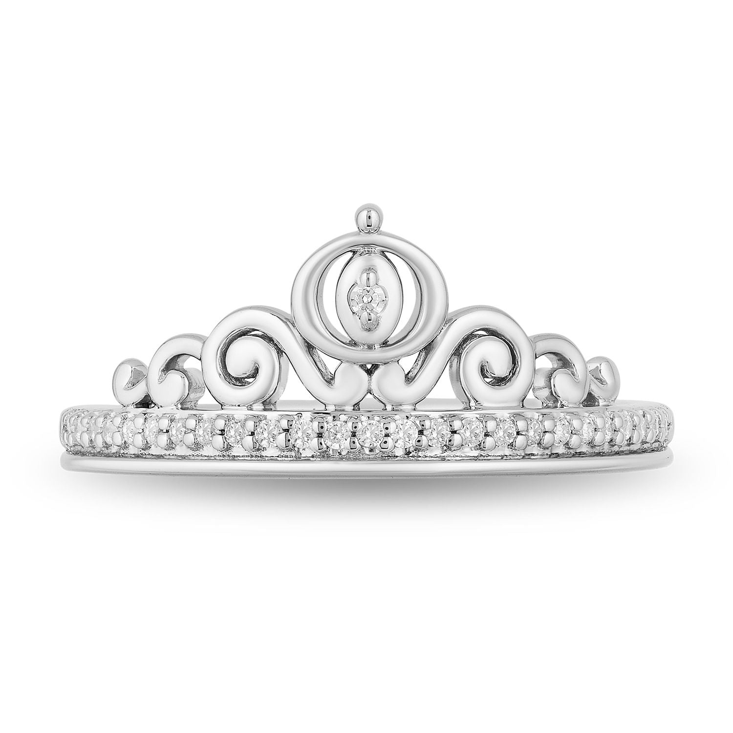 Disney Cinderella Inspired Carriage Diamond Ring 1/10 CTTW View 1
