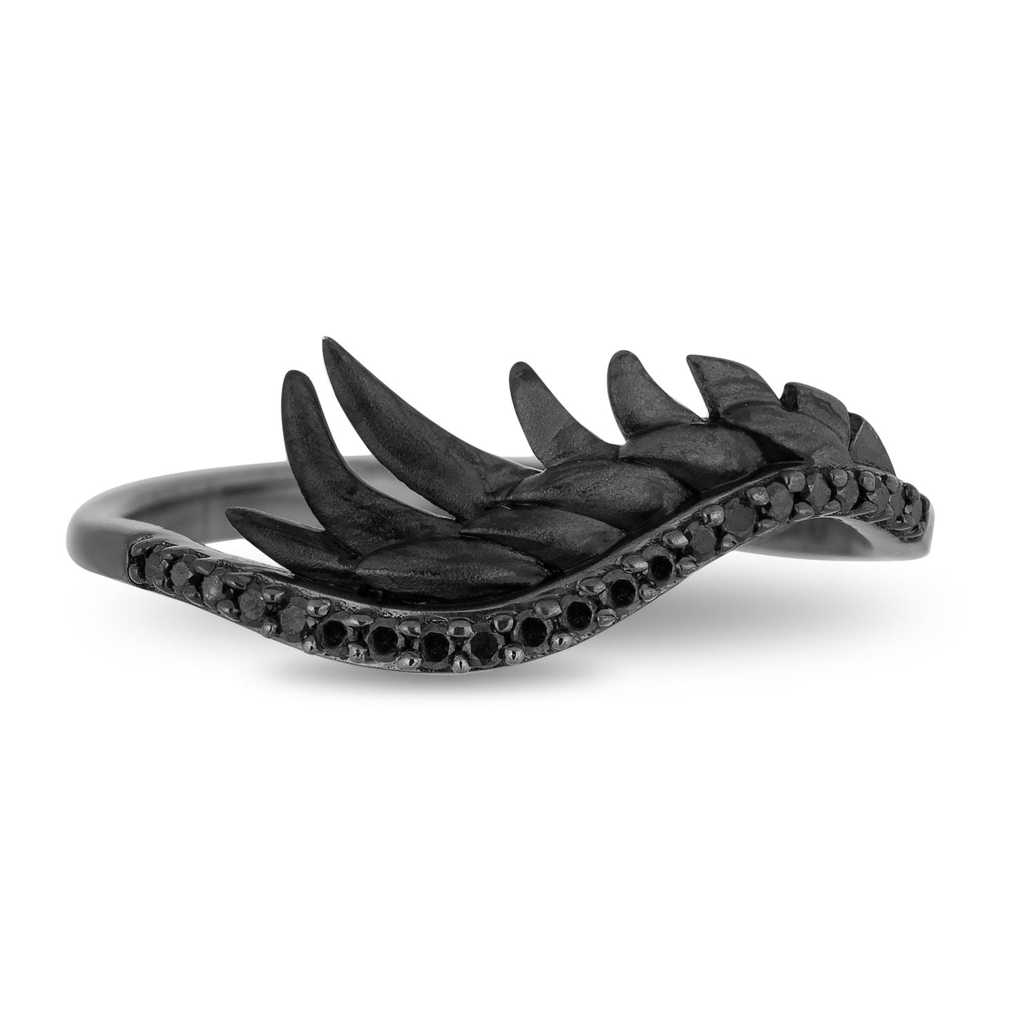 Disney Maleficent Inspired Ring Black Rhodium 1/10 CTTW View 1