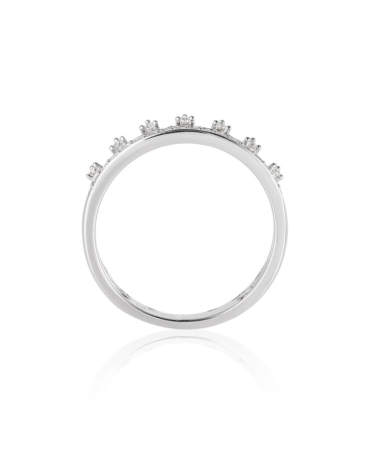 Enchanted Disney Fine Jewelry Sterling Silver 1/5 CTTW Disney Majestic Princess Crown Ring