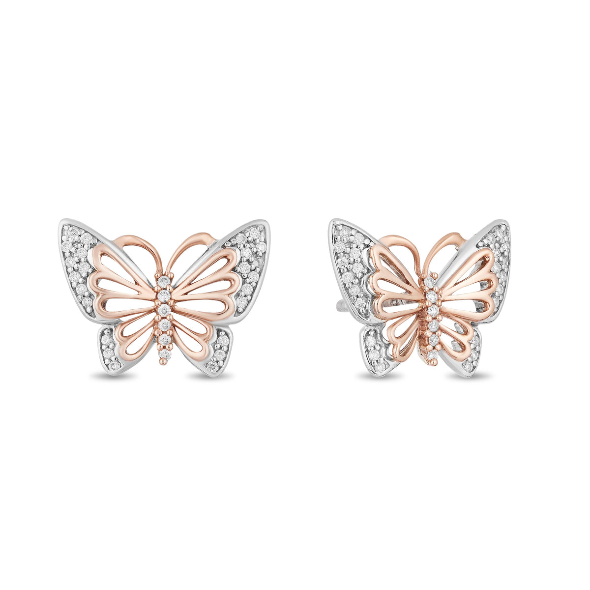 Disney Mulan Inspired Natural White Round Diamond Earrings